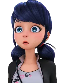 😮 Marinette Dupain-Cheng Miraculous: Tales of Ladybug & Cat Noir мультфильм, девочка, аниме, Маринетт, Леди Баг telegram sticker