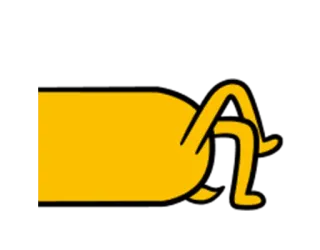 😌 Jake Adventure Time cartoon, dog, yellow, animation, sitting, Adventure Time, Jake the Dog telegram sticker
