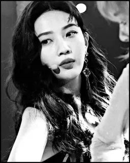 🍩 woman, portrait, monochrome, person, beauty, style whatsapp sticker