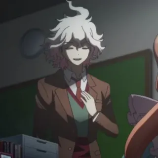 😌 Nagito Komaeda Danganronpa anime, character, danganronpa, nagito komaeda, smile telegram sticker