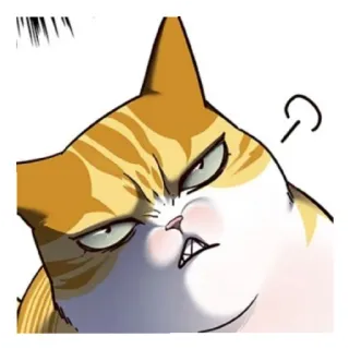 😤 Katze, wütend, genervt, Haustier, Cartoon, Tier, Comic telegram sticker