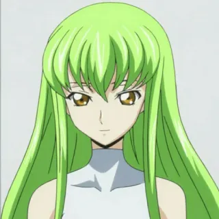 📎 C.C. Code Geass Anime, Personagem, C.C., cabelo verde, Code Geass telegram sticker