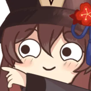 🌸 Hu Tao Genshin Impact Anime, Carino, Personaggio, Gioco, Divertente telegram sticker