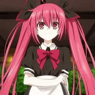 🔥 Kotori Itsuka Date A Live anime, girl, red hair, twintails, Date A Live, Kotori Itsuka, cute telegram sticker
