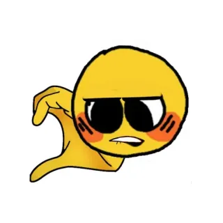 ❤️ emoji, tersipu, malu, imut, kartun telegram sticker