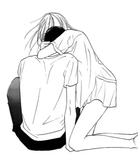 💞 Anime, Manga, Câlin, Couple, Amour telegram sticker