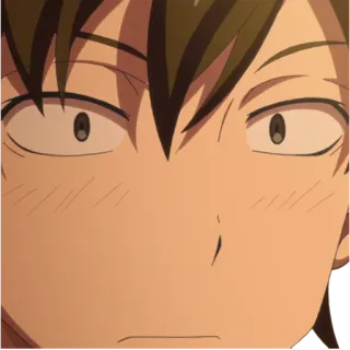😳 anime, desenho animado, rosto, expressão, engraçado telegram sticker