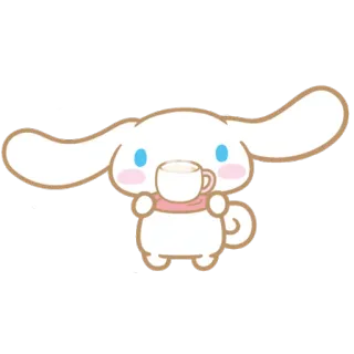 ☕ Cinnamoroll süß, kawaii, Sanrio, Hund, Cinnamoroll, Kaffee, Tee telegram sticker