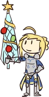 🎄 natale, albero, personaggio, anime, adesivo telegram sticker
