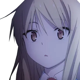 😮 Anime, Dziewczyna, Słodkie, Postać, Blondynka telegram sticker