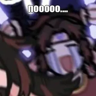 🙂 nooooo.... anime, meme, distressed, exasperated telegram sticker