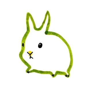 😐 кролик, зайчик, животное, милый, питомец, рисунок telegram sticker
