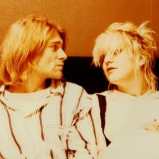 🫣 Kurt Cobain músico, casal, rock, cantor, grunge telegram sticker