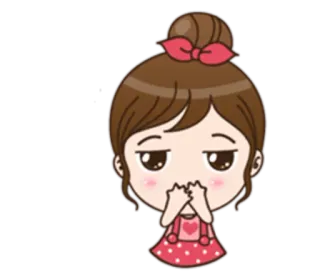 🙊 desenho animado, menina, fofo, ilustração telegram sticker