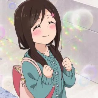 😊 anime, girl, cute, smiling, kawaii telegram sticker