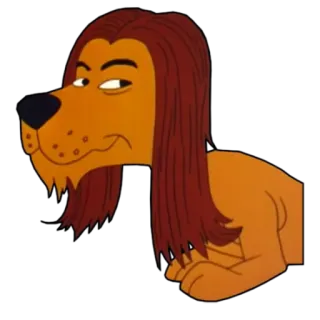🦁 desenho animado, cachorro, cabelo, animal telegram sticker