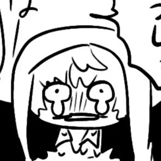 😢 震惊, 动漫, 卡通, 表情, 惊讶, 困惑 telegram sticker