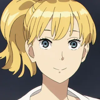 🚬 Anime, Tóc vàng, Nữ, Hoạt hình, Nhân vật telegram sticker