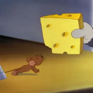 😋 Tom and Jerry dessin animé, fromage, souris, chat telegram sticker