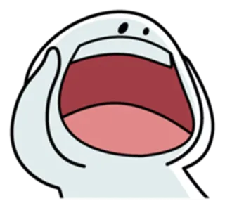 😳 Мультфильм, Кричать, Кричать, В шоке, Открытый рот telegram sticker
