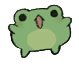 😀 개구리, 동물, 귀여운, 만화 telegram sticker