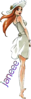 👋 Vanessa anime, woman, dress, hat telegram sticker