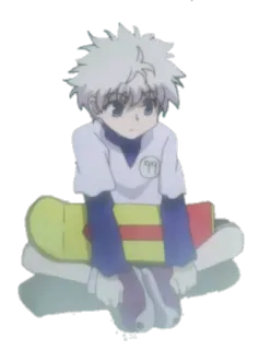 😕 Killua Zoldyck Hunter x Hunter アニメ, キルア, キルア=ゾルディック, HUNTER×HUNTER, 漫画, 子供 telegram sticker