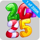 🎁 2025 2025, ปีใหม่, อนาคต, ตัวเลข, ปี telegram sticker