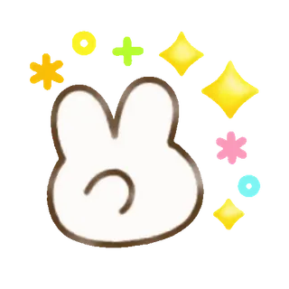 🤗 rabbit, kawaii, cute, sticker, animal, sparkle whatsapp sticker