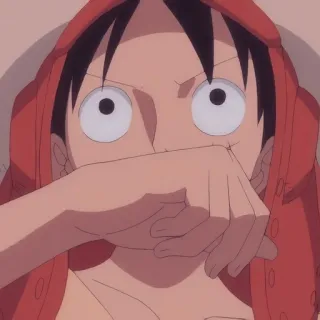 ✊ Monkey D. Luffy One Piece Anime, One Piece, Monkey D. Luffy, Personnage, Sweat à capuche telegram sticker