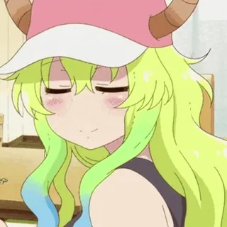 🤫 Lucoa Miss Kobayashi's Dragon Maid Аниме, Дракон, Милый, Кавай, Лукоа, Дракон-горничная Кобаяши, Фанатское творчество telegram sticker
