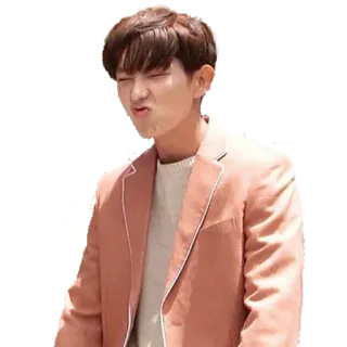😖 man, person, face, expression, jacket telegram sticker