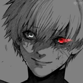 🌟 Ken Kaneki Tokyo Ghoul anime, manga, tokyo ghoul, ken kaneki, ghoul, horror telegram sticker