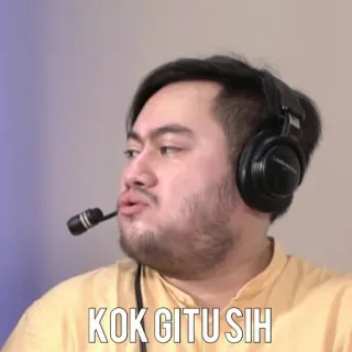 🤏 KOK GITU SIH personne, homme, portrait, casque, indonésien, discours whatsapp sticker
