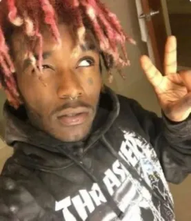 ✌ Lil Uzi Vert rapper, músico, Lil Uzi Vert, sinal de paz, moletom com capuz whatsapp sticker