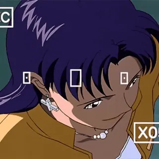 🌸 Misato Katsuragi Neon Genesis Evangelion anime, misato, eva, evangelion, nerv whatsapp sticker