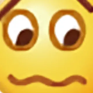 😖 emoji, shocked, surprised, anxious, yellow, face telegram sticker
