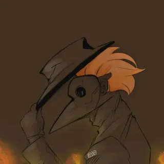 🔥 pest, dokter, masker, hoed, vuur, steampunk telegram sticker