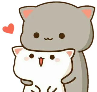 😍 lindo, gatos, amor, animales, kawaii, corazón telegram sticker