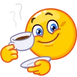 ☕️ emoji, café, tasse, boisson, sourire, content whatsapp sticker