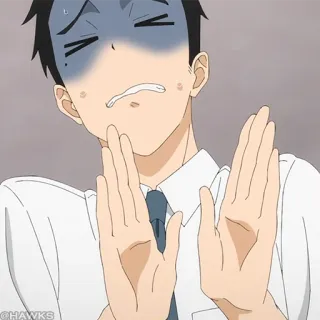 🎏 animé, gêné, effrayé, maladroit, inquiet telegram sticker