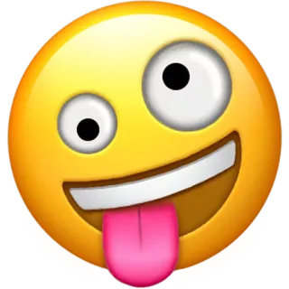 🤪 emoji, smiley, face, silly, goofy, tongue, wacky telegram sticker