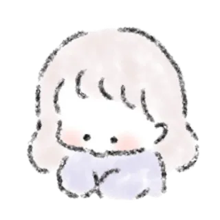 🧃 女孩, 可爱, 卡哇伊, 孩子, 绘画, 插图 whatsapp sticker