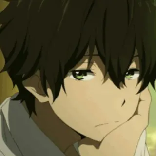 🍃 Houtarou Oreki Hyouka アニメ, 氷菓, 折木奉太郎, 漫画, キャラクター, 日本アニメ telegram sticker