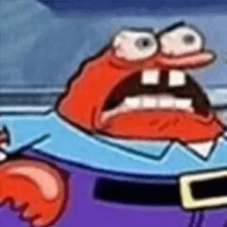 😱 Mr. Krabs SpongeBob SquarePants whatsapp sticker