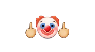 🤡 clown, middelvinger, aanstootgevend telegram sticker