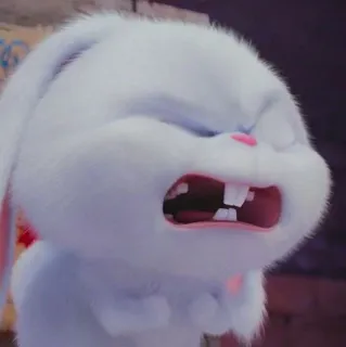 🐰 Snowball The Secret Life of Pets Hase, Kaninchen, süß, Tier, Haustier, Cartoon whatsapp sticker