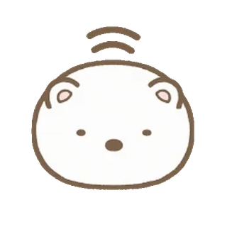 🍐 animal, urso, desenho animado, kawaii, fofo, adesivo telegram sticker