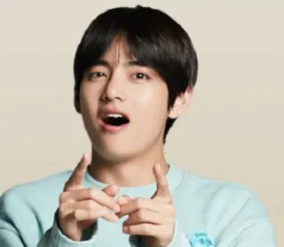👉 V kpop, idol, singer, person, male, celebrity, v, bts telegram sticker