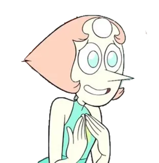 😃 Pearl Steven Universe kreskówka, serial, postać, Steven Universe, Pearl telegram sticker